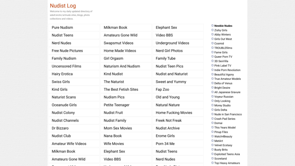 nudistlog.com et sites similaires sur Odir - octobre 2025